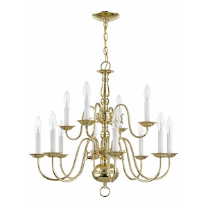Traditional Twelve Light Chandelier - 1120901