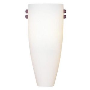1 Light Traditional Steel Wall Sconce with Satin White Glass-11.75 Inches H by 5.75 Inches W - 1120908