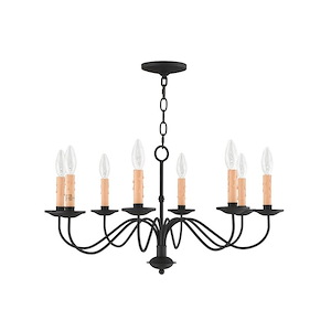 Oakland Cliff - 8 Light Chandelier in Farmhouse Style - 25 Inches wide by 13.5 Inches high - 1269273