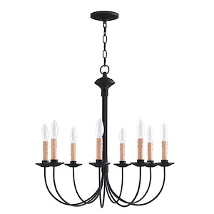 Oakland Cliff - 8 Light Chandelier in Farmhouse Style - 24 Inches wide by 24 Inches high - 1269461