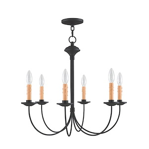 Oakland Cliff - 6 Light Chandelier in Farmhouse Style - 25.5 Inches wide by 22 Inches high - 1269515