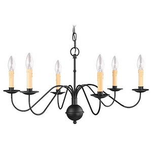 Oakland Cliff - 6 Light Chandelier in Farmhouse Style - 27.5 Inches wide by 14 Inches high - 1269256