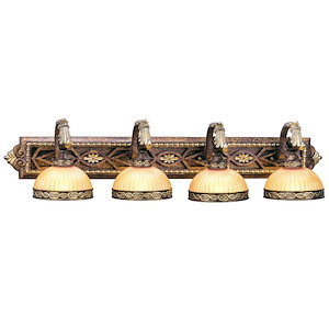 Westbrook Bridge - 4 Light Bathroom Light Fixture in French Country Style - 41.5 Inches wide by 9 Inches high - 1269331