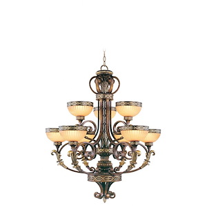 Westbrook Bridge - 9 Light Chandelier in French Country Style - 34 Inches wide by 40 Inches high - 1269660