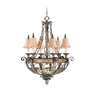 Broadlands Covert - 6 Light Chandelier in French Country Style - 30 Inches wide by 38.75 Inches high - 1269310