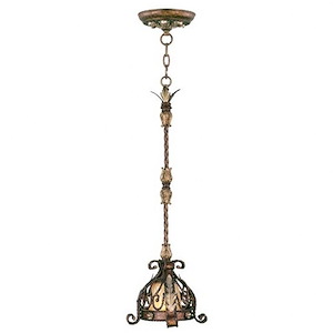 Broadlands Covert - 1 Light Mini Pendant in French Country Style - 10 Inches wide by 30 Inches high - 1269341