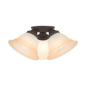 Overton Reach - 3 Light Flush Mount in Traditional Style - 16 Inches wide by 7.5 Inches high - 1122812