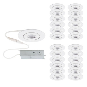 Brisbane Poplars - 6W 1 LED Round Adjustable Recessed Kit (Pack of 24) In Functional Style-1.63 Inches Tall and 3.5 Inches Wide - 1392022