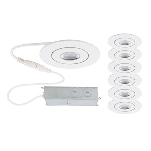 Brisbane Poplars - 6W 1 LED Round Adjustable Recessed Kit (Pack of 6) In Functional Style-1.63 Inches Tall and 3.5 Inches Wide - 1392023