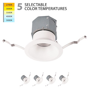 Lynwood Crescent - 12W 1 LED Round Recessed Kit (Pack of 4) In Functional Style-4.63 Inches Tall and 8.63 Inches Wide - 1392031