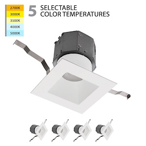 Lynwood Crescent - 12W 1 LED Square Recessed Kit (Pack of 4) In Functional Style-4.63 Inches Tall and 8.63 Inches Wide - 1392037