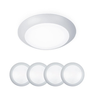 Parsons Sidings-12W 3000K 1 LED Flush Mount & Retrofit Kit (Pack of 4) in Functional Style-5.9 Inches Wide by 1.13 Inches High - 1392057
