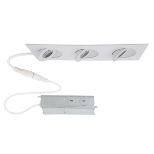 Brisbane Poplars-18W 3 LED Square Adjustable Recessed Kit in Functional Style-3.5 Inches Wide by 1.63 Inches High - 1392058