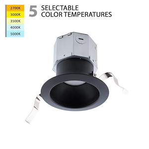 Lynwood Crescent - 12W 1 LED Round Remodel Recessed Kit-4.63 Inch Tall and 8.63 Inch Wide - 1392091