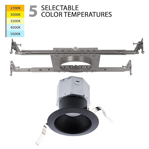 Lynwood Crescent - 12W 1 LED Round New Construction Recessed Kit-4.63 Inch Tall and 8.63 Inch Wide - 1392094