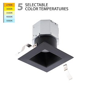 Lynwood Crescent - 12W 1 LED Square Remodel Recessed Kit-4.63 Inch Tall and 8.63 Inch Wide - 1392095
