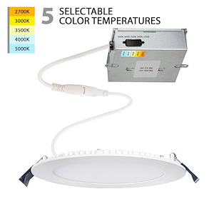 Brisbane Poplars - 15W 1 LED Round Recessed Kit-0.94 Inch Tall and 6.88 Inch Wide - 1392100