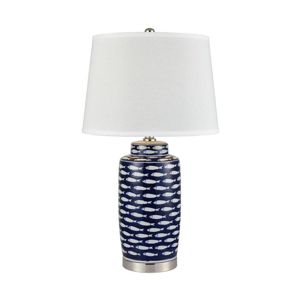 Navy blue deals table lamp base