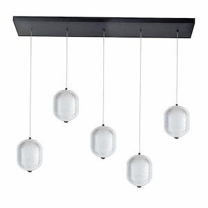 Raidro Lane 30W 5 LED Linear Pendant 10 Inch Tall and 32 Inch Wide - 1415778