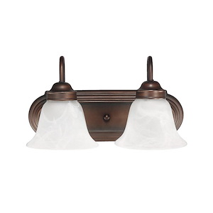 2 Light Traditional Bath Vanity - in Traditional style - 14 high by 7.75 wide - 1368715