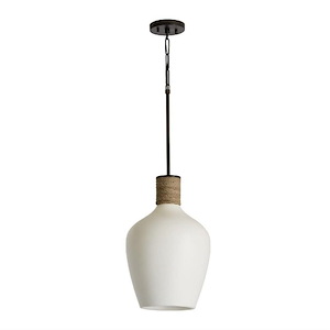 12 Inch 1 Light Pendant - in Urban/Industrial style - 12 high by 18.5 wide - 1318811