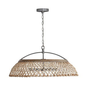 6 Light Pendant - in Urban/Industrial style - 29 high by 13 wide - 1319596