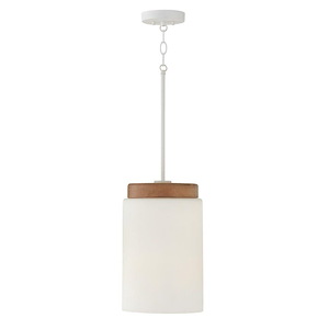 Lower Croft - 1 Light Pendant In Modern Style-14.75 Inches Tall and 9.25 Inches Wide - 1369208