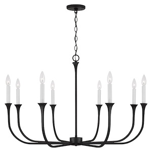 Pinewood Barton - 8 Light Chandelier In Contemporary Style-25 Inches Tall and 38 Inches Wide - 1369135