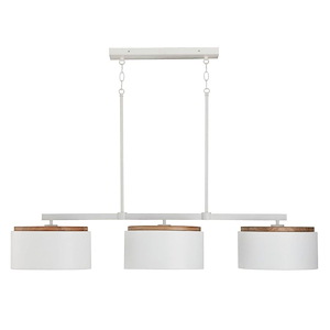 Lower Croft - 3 Light Linear Chandelier In Modern Style-8.5 Inches Tall and 46.5 Inches Wide - 1369181