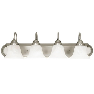 4 Light Transitional Bath Vanity Approved for Damp Locations - in Transitional style - 30 high by 8 wide - 1369422