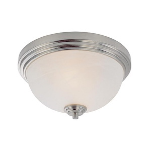 Gerards Gardens - 2 Light Flush Mount in Art Moderne Style - 12 Inches Wide by 6.38 Inches High - 1257323