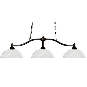 Barley Close-3 Light Island/Billiard in Billiard Style-14 Inches Wide by 13.5 Inches High - 1260124