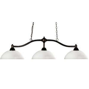 Barley Close-3 Light Island/Billiard in Billiard Style-14 Inches Wide by 13.5 Inches High - 1259914