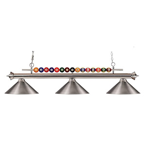 Wilton Circle-3 Light Island/Billiard in Billiard Style-14 Inches Wide by 15 Inches High - 1257699