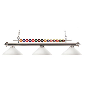 Wilton Circle-3 Light Island/Billiard in Billiard Style-14 Inches Wide by 15 Inches High - 1260760