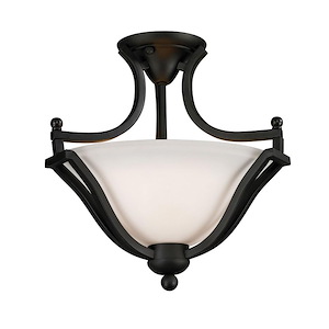 Summer Beeches - 2 Light Semi-Flush Mount in Spanish Style - 15 Inches Wide by 14.75 Inches High - 1261154