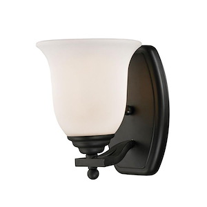 Summer Beeches - 1 Light Vanity Light in Spanish Style - 6 Inches Wide by 8 Inches High - 1262374