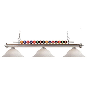 Wilton Circle-3 Light Island/Billiard in Billiard Style-16 Inches Wide by 15 Inches High - 1259480