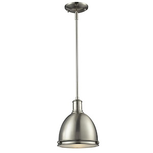 Bowden Hall - 1 Light Mini Pendant in Utilitarian Style - 8 Inches Wide by 9.7 Inches High - 1257332