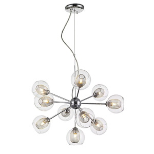 Sicey Avenue - 10 Light Chandelier in Retro Style - 22.5 Inches Wide by 19 Inches High - 1261038