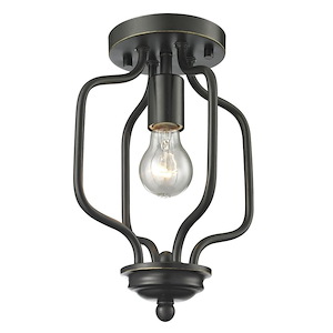Penn Gate - 1 Light Flush Mount in Fusion Style - 8 Inches Wide by 12 Inches High - 1258882