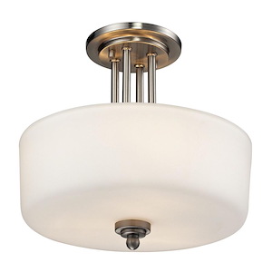 Penn Gate - 3 Light Semi-Flush Mount in Fusion Style - 13 Inches Wide by 12 Inches High - 1257778