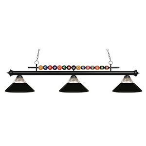 Wilton Circle-3 Light Island/Billiard in Billiard Style-16 Inches Wide by 15 Inches High - 1260412