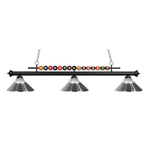 Wilton Circle-3 Light Island/Billiard in Billiard Style-16 Inches Wide by 15 Inches High - 1259775