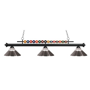 Wilton Circle-3 Light Island/Billiard in Billiard Style-16 Inches Wide by 15 Inches High - 1259291