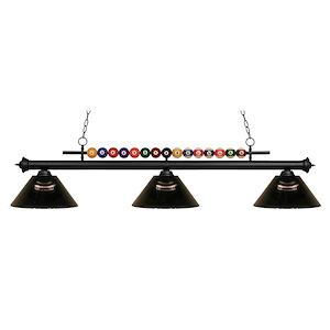 Wilton Circle-3 Light Island/Billiard in Billiard Style-16 Inches Wide by 15 Inches High - 1261030
