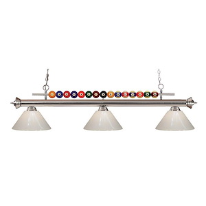 Wilton Circle-3 Light Island/Billiard in Billiard Style-16 Inches Wide by 15 Inches High - 1259395