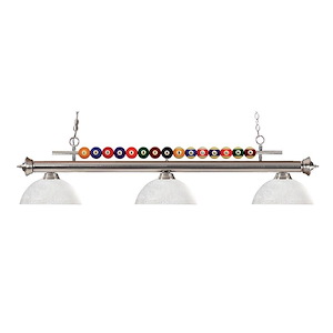 Wilton Circle-3 Light Island/Billiard in Billiard Style-16 Inches Wide by 15 Inches High - 1260767