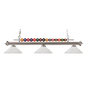 Wilton Circle-3 Light Island/Billiard in Billiard Style-16 Inches Wide by 15 Inches High - 1261643