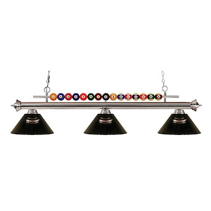Wilton Circle-3 Light Island/Billiard in Billiard Style-16 Inches Wide by 15 Inches High - 1259856